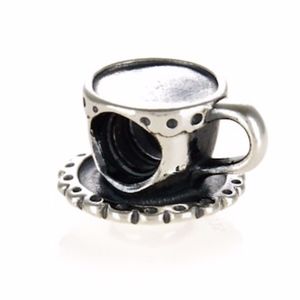 RETIRED Pandora Tea Cup and Saucer charm